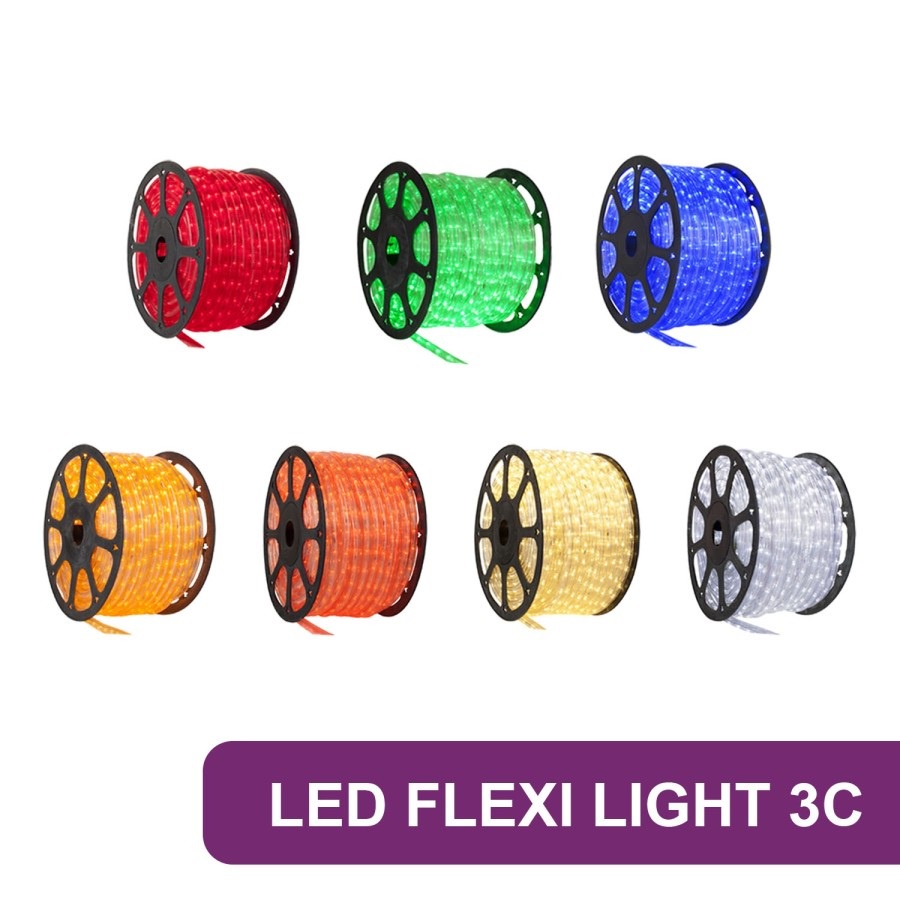 LAMPU LED FLEXI STRIP 3C SMD 5050 SHINYOKU WARNA ROPE LIGHT WATERPROFF