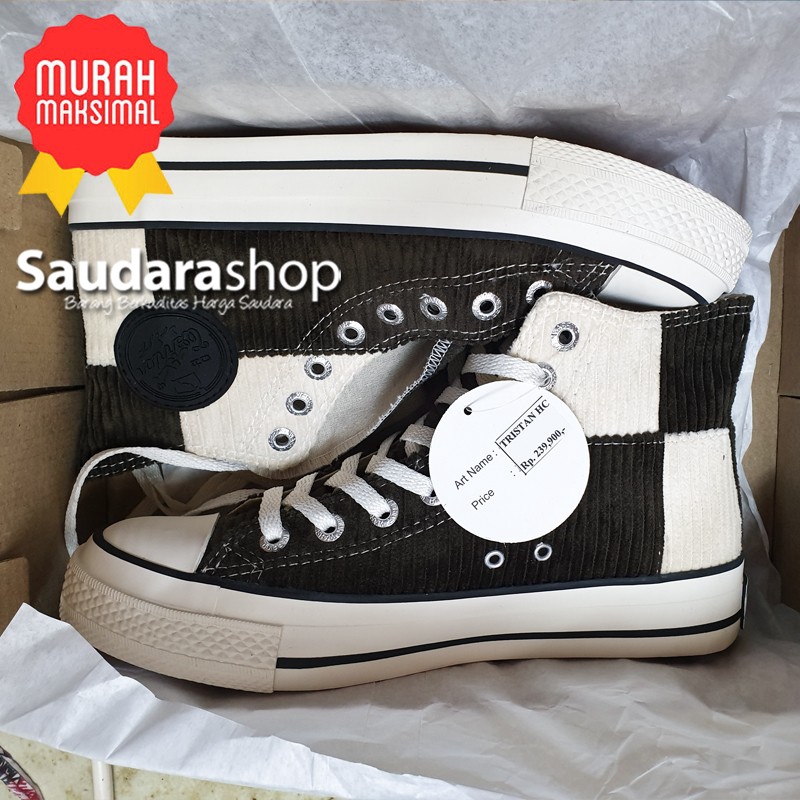 Sepatu Warrior TRISTAN Olive HC / Sepatu Warrior Tristan Oliver High