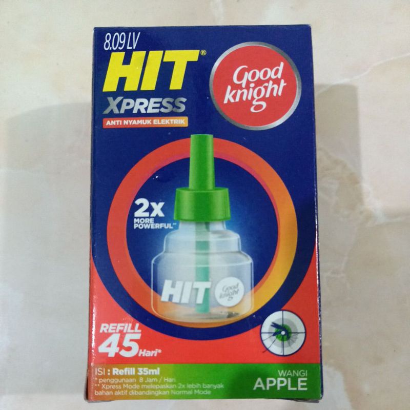 HIT XPRESS REFILL APPLE 45H x 2pcs - Paket Combo Hemat - obat anti nyamuk