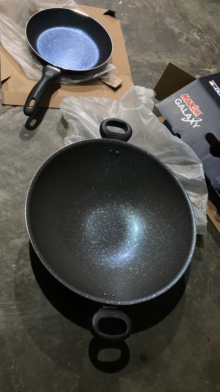 Wajan Teflon Galaxy 30 Cm Wok 22 Cm Fry Pan Maxim Gal2set