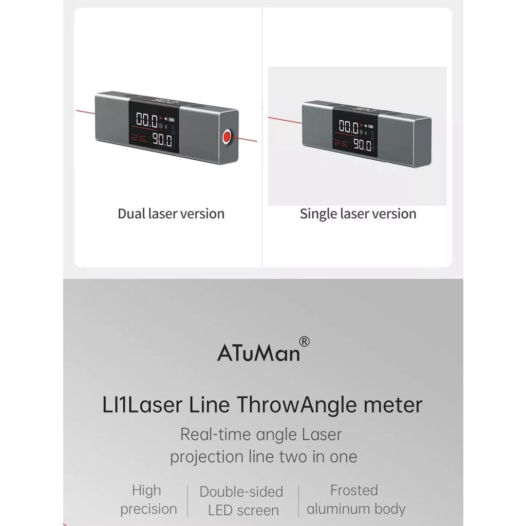 Alat Pengukur Kemiringan Sudut Dual Laser Atuman LI1 Line Projector angles