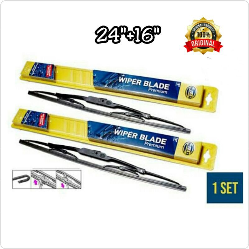 Wiper Depan Innova 24&quot;+16&quot; Merk Hella