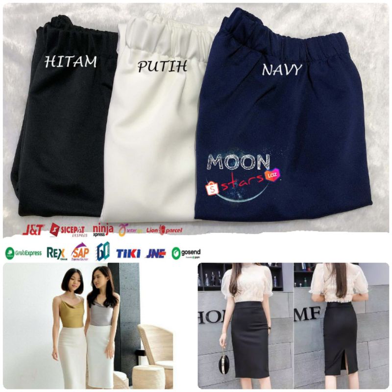 BUNDLE !✅ ROK SCUBA // Pilih Model : A-LINE, ROK MAXI &amp; ROK MIDI | Warna Cantik | Shopee COD bawahan wanita/kerja/kuliah/kantor/