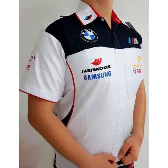 Best Seller Baju Seragam Otomotif BMW Baju Komunitas Moto GP Kemeja Bordir F1