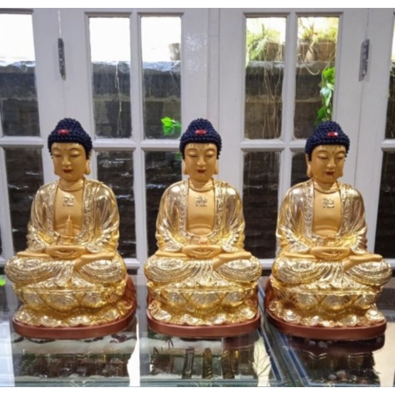 Rupang Patung Buddha Emas 12"