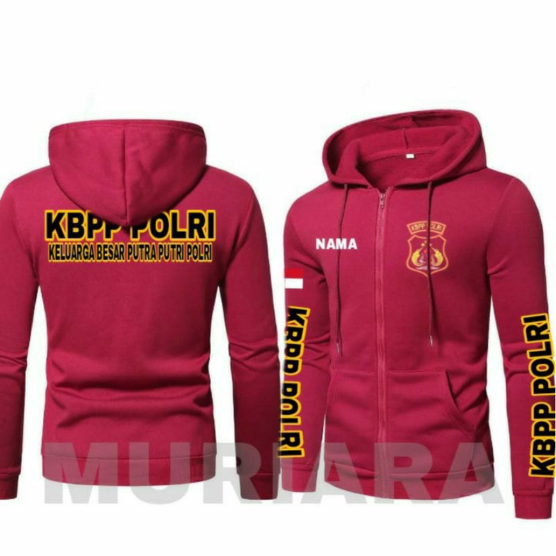 Jaket hoodie zipper kbpp polri