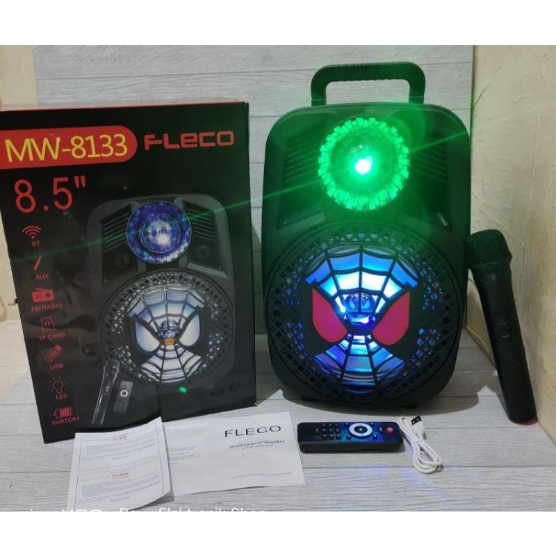 Speaker Bluetooth Fleco MW 8133/8132  Original /Speaker Karaoke/Mic Wireless/Salon
