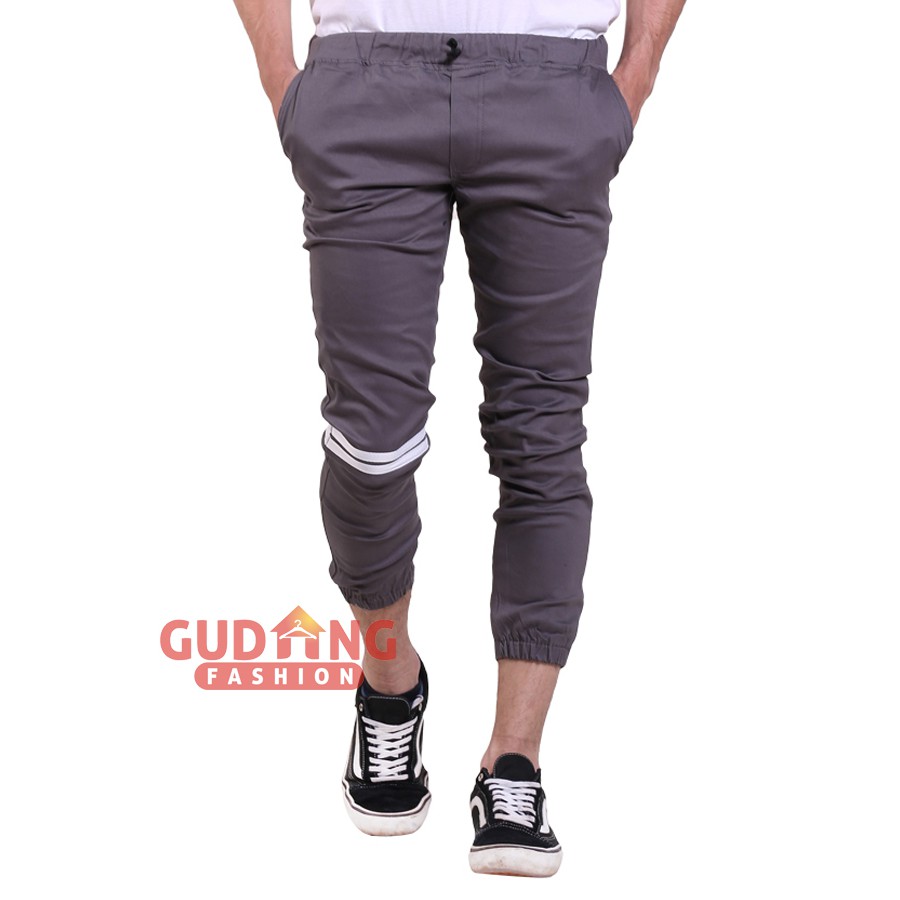 Celana Jogger Pria Panjang Kasual Strip - Banyak Pilihan Warna CLN (COMB)