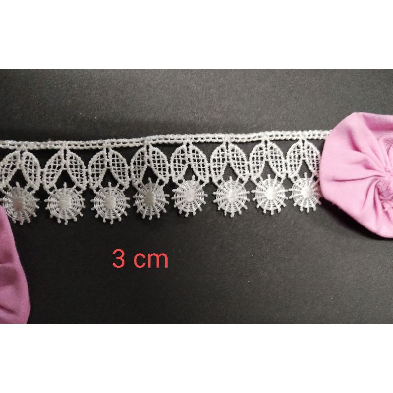 RENDA giper renda bordir renda bunga melatih putih renda bordir gyper