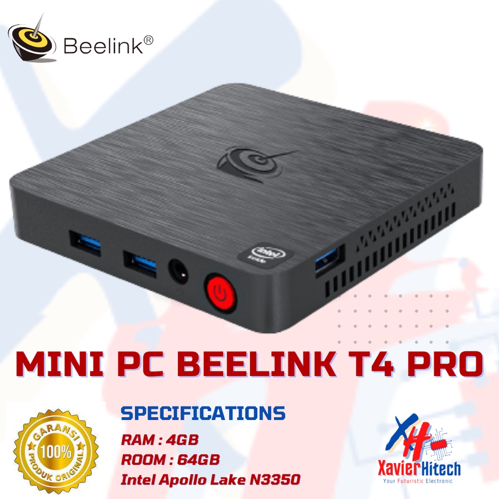 Beelink T4 Pro Mini PC Intel celeron N3350 4/64GB Dual 4K Windows 10/MiniPc/WindowsPC/Pcmini