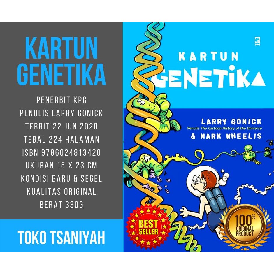Buku Komik Sains Science Kartun Genetika Gen Larry Gonick Buku Biologi IPA Buku Edukasi Edukatif
