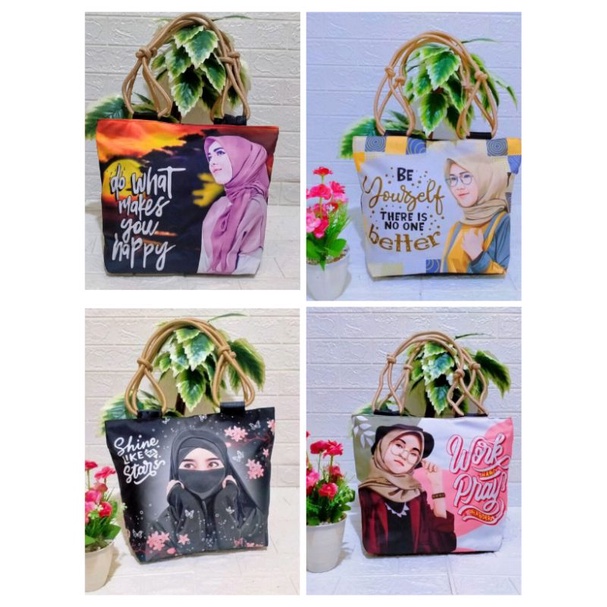 tas tote bag tali sumbu/tote bag kanvas sublim