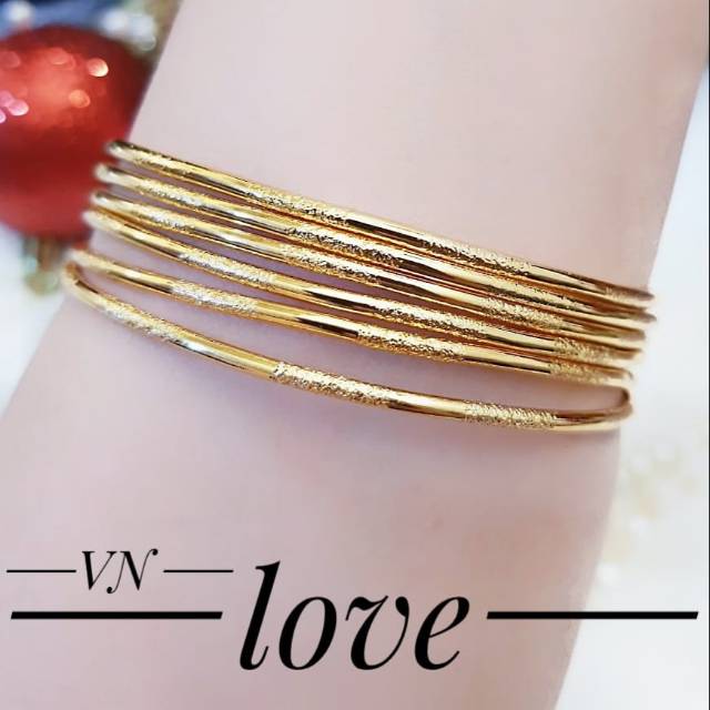 Xuping gelang keroncong lapis emas 24k 2933k