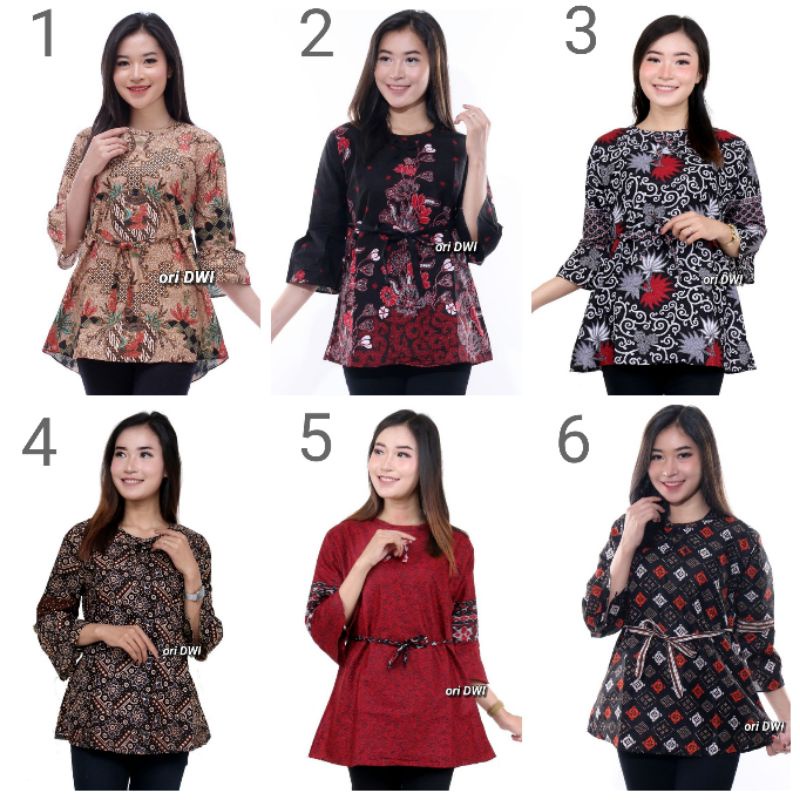 BAJU BATIK WANITA MODERN MONALISA GENES M,L,XL asli PEKALONGAN