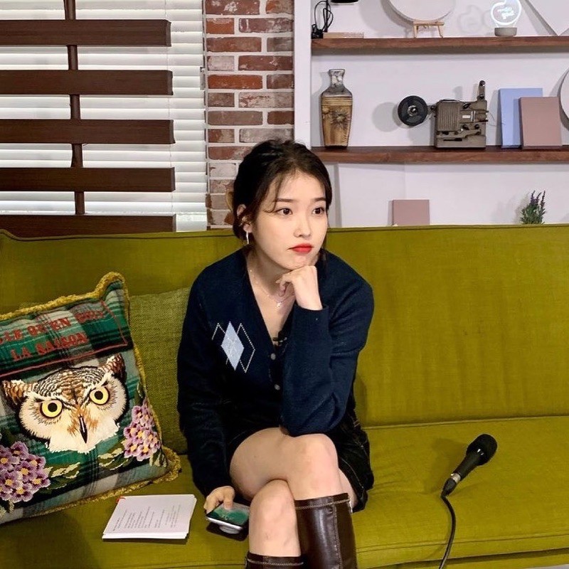 [READY STOCK] IU Cardigan | Korean Argyle Cardigan | Kardigan Kotak-Kotak