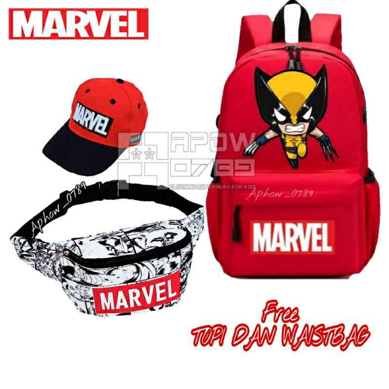 Ransel Wolverin paket hemat 3 in 1