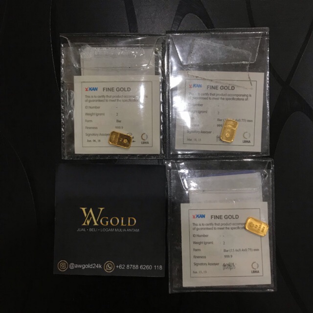Antam Logam Mulia Emas Batangan 2 Gram Portrait Certieye