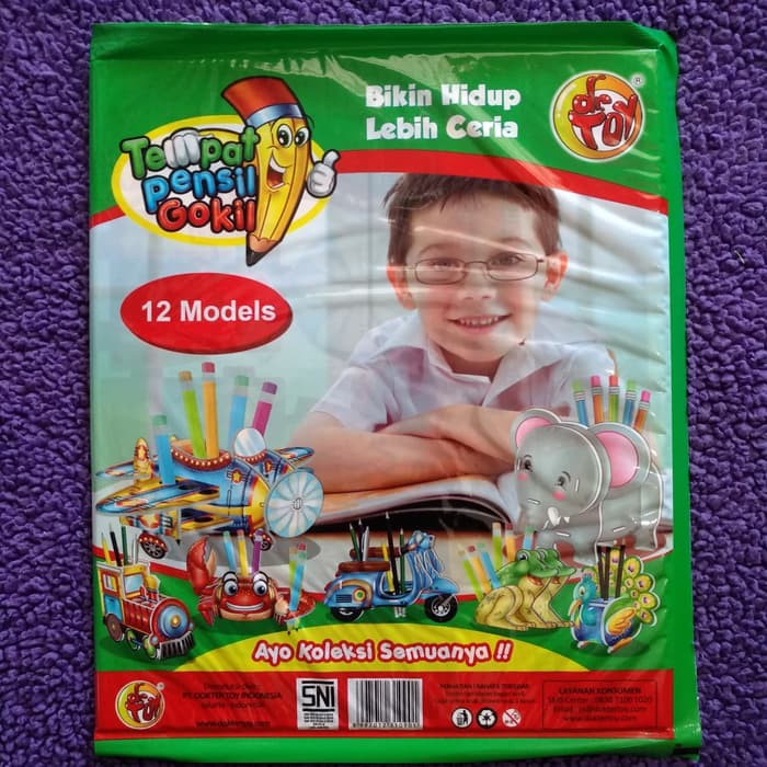 

GSB=-133 TEMPAT PENSIL PUZZLE 3D KARAKTER (COVER HIJAU) - SOUVENIR