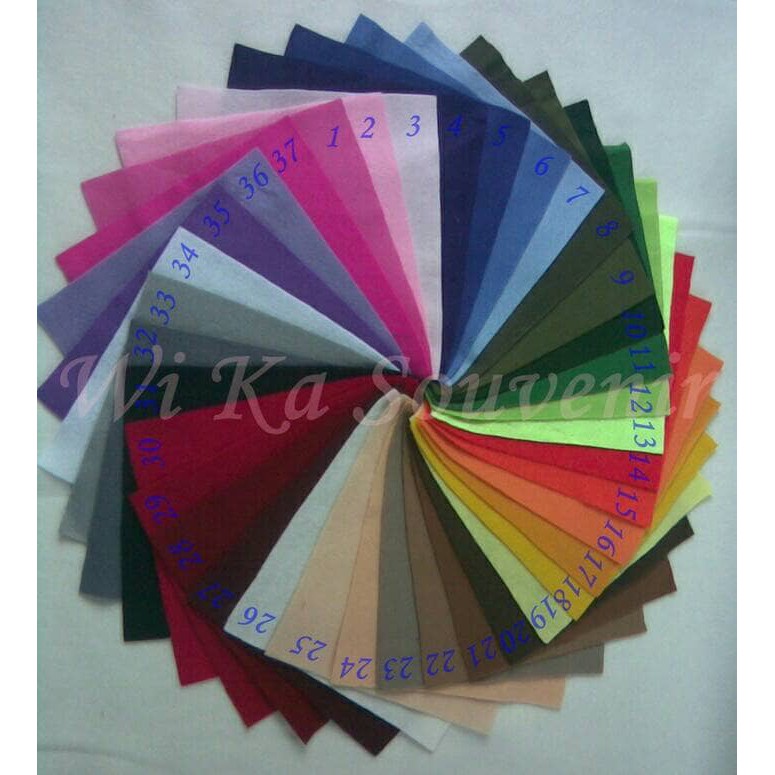 25 PCS KAIN FLANEL FELT WARNA WARNI GRADE A UKURAN 25 PCS KAIN FLANEL FELT WARNA WARNI GRADE A UKURAN