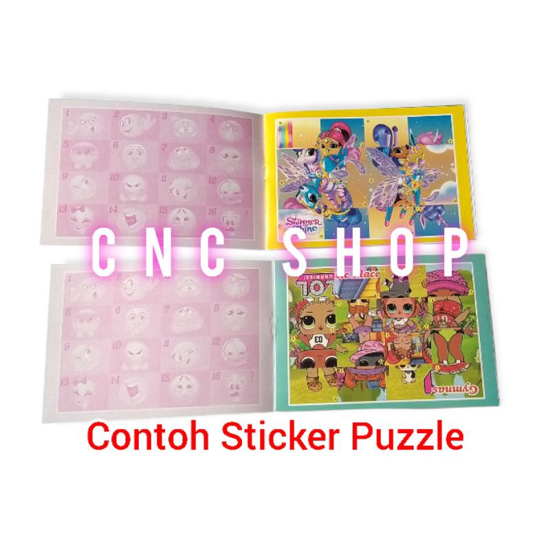 Buku Aktivitas 3in1+ Stiker Puzzle Karakter Anak Cewe Cowo Edukatif Suvenir Murah Bagus