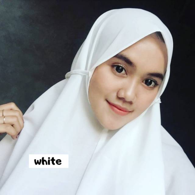 jilbab instant tali belakang non pet diamond crepe premium