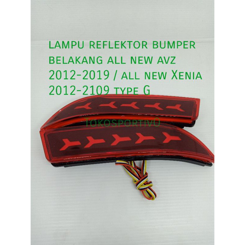 Lampu reflektor Led bumper belakang / mata kucing all new Avanza 2012-2018 / all new Xenia mdl Lambo