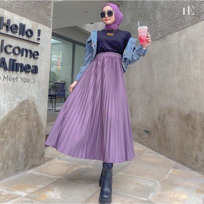 [Fashion Muslim] ROK KULOT PLISKET premium | mayung | murah | kekinian