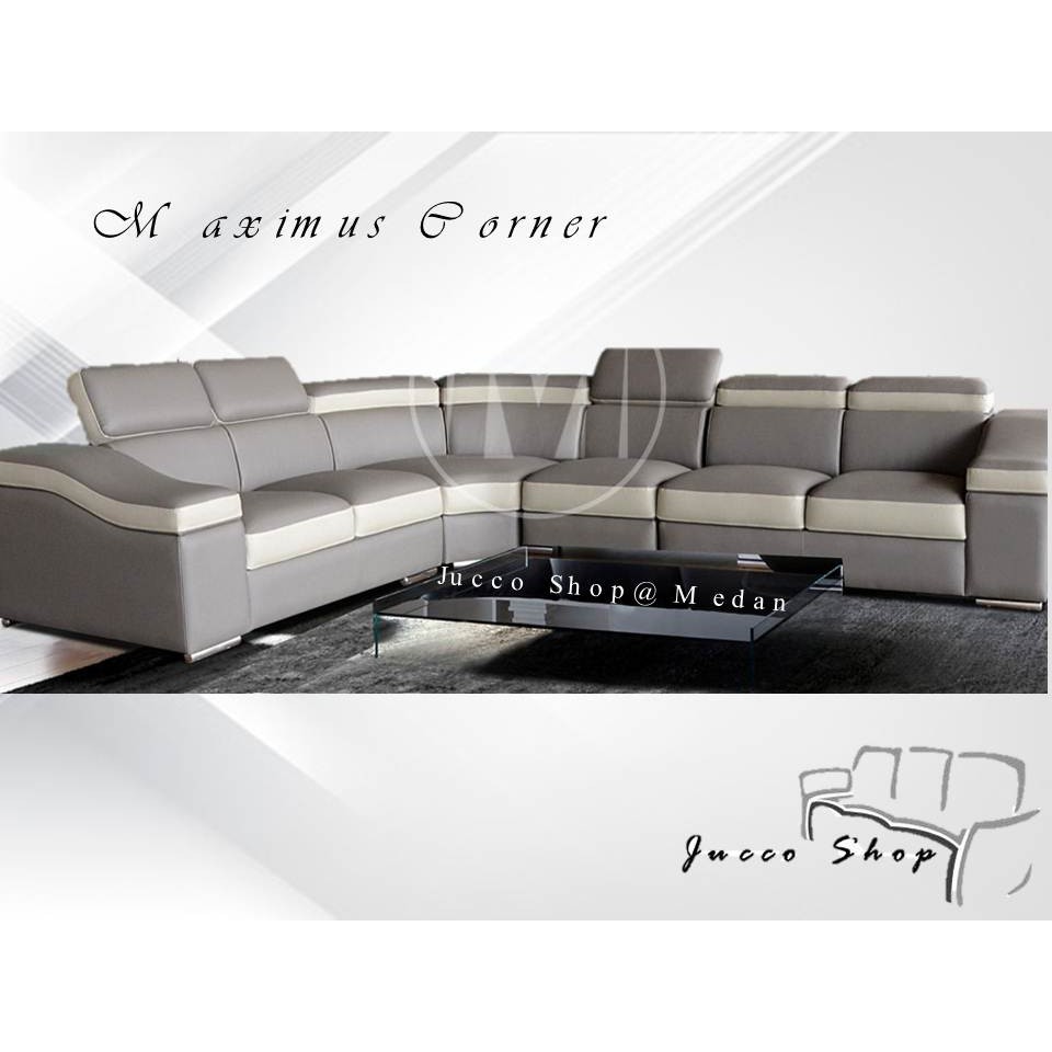 Sofa Tamu Modis tipe Maximus Corner - Sofa sudut minimalis set - Medan