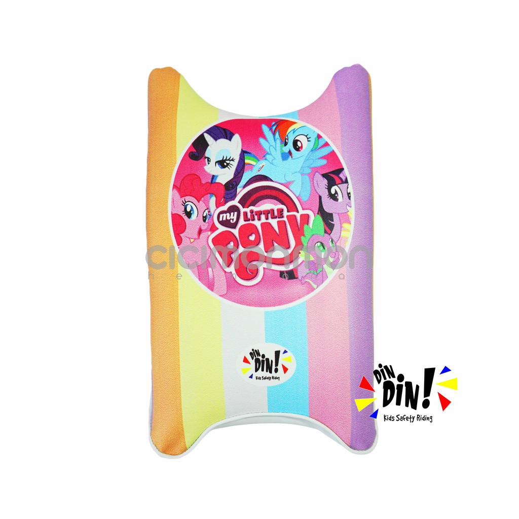 Dindin Kids Sadel Jok Motor Portabel Kursi Boncengan Depan Untuk Anak Motif Little Pony Print