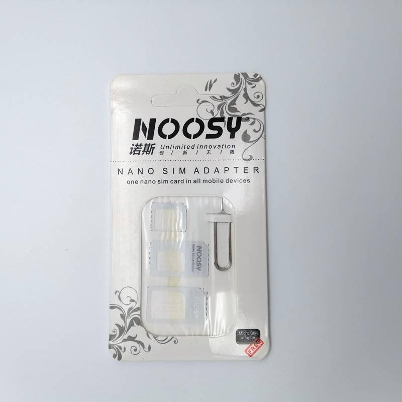 1pcs SIM Card Adapter 4 in 1 Noosy Nano Micro SIM Adapter Standard SIM Card Adapters Eject Pin Key For iPhone Samsung