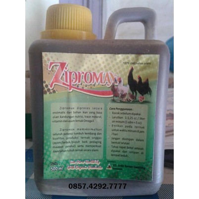 Zipromax Suplemen Energy Khusus Unggas Dengan Omega 3 500 Ml