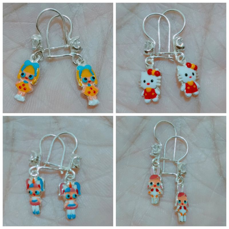 ANTING ANAK IMPORT ( PERAK 925 ) LAPIS EMAS PUTIH