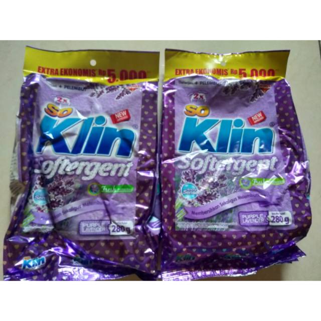 Soklin softergent 280gr (ungu, pink)