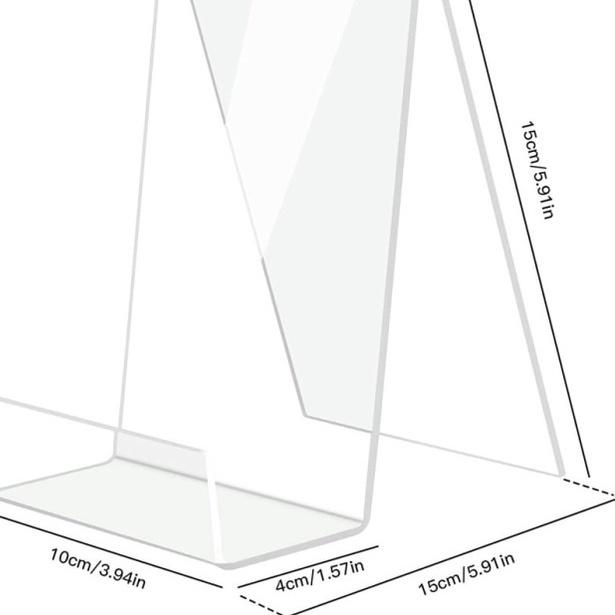 

8.8 TERLARIS Acrylic Book Stand Display - Penyangga Buku Akrilik Holder HP Tablet ♥