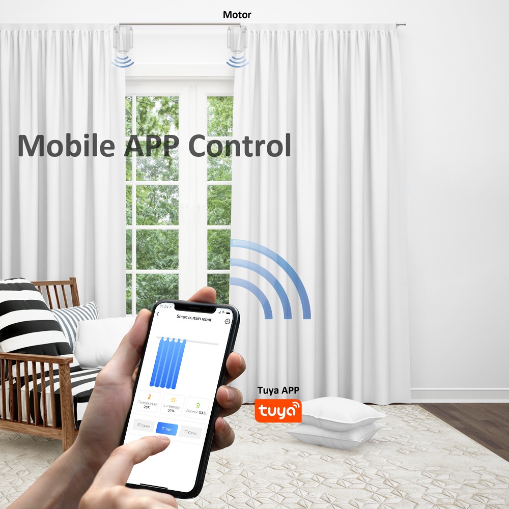 Curtain Smart Electric Motor Curtain Hordeng tirai Otomatis