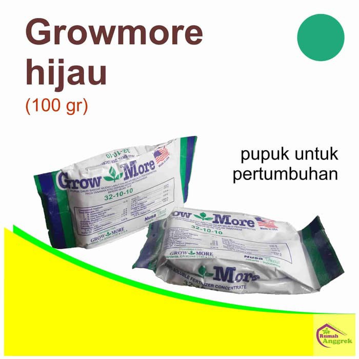 Pupuk Daun Growmore Hijau Pertumbuhan 100 gram gr anggrek