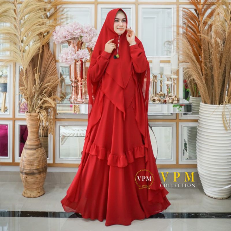 Qiyara Syari, Gamis Set-Gamis Ceruty-Gamis Polos