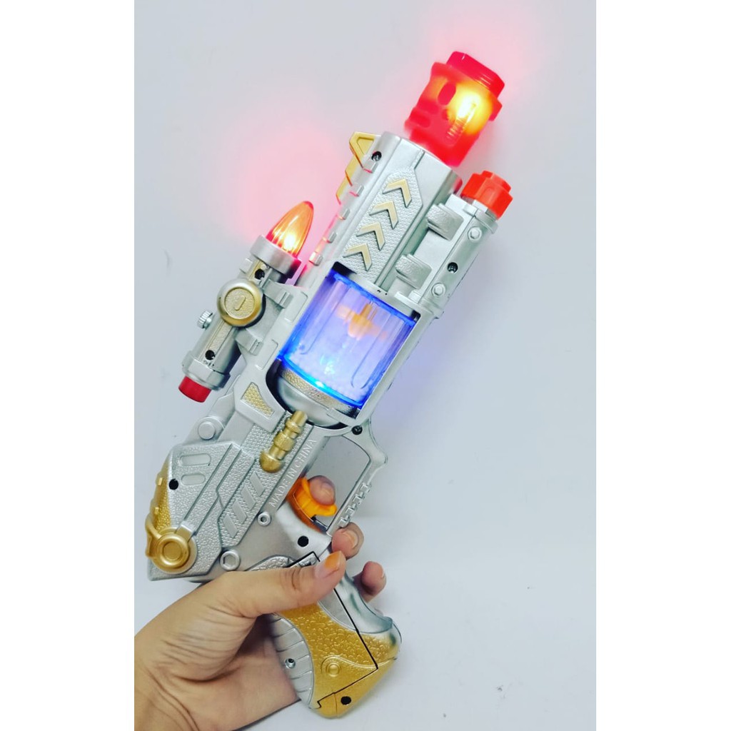 MAINAN TEMBAKAN LASER SOUND GUN TERMURAH - TEMBAKAN LASER - PISTOL SALJU