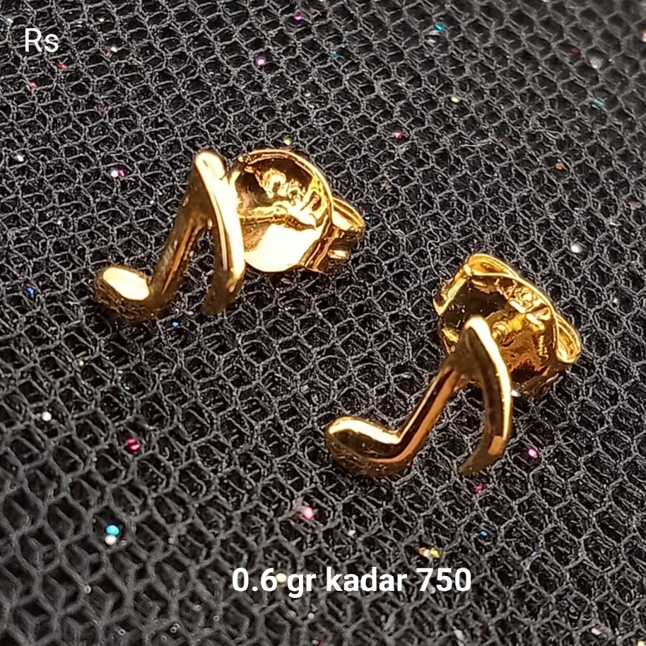 NEW Anting Emas 17K - 0.6 gr Kadar 750 - 1764