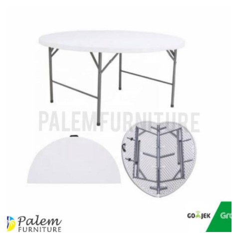 MEJA LIPAT BULAT || MEJA MAKAN || MEJA CAFE DIAMETER 120 AVEDA