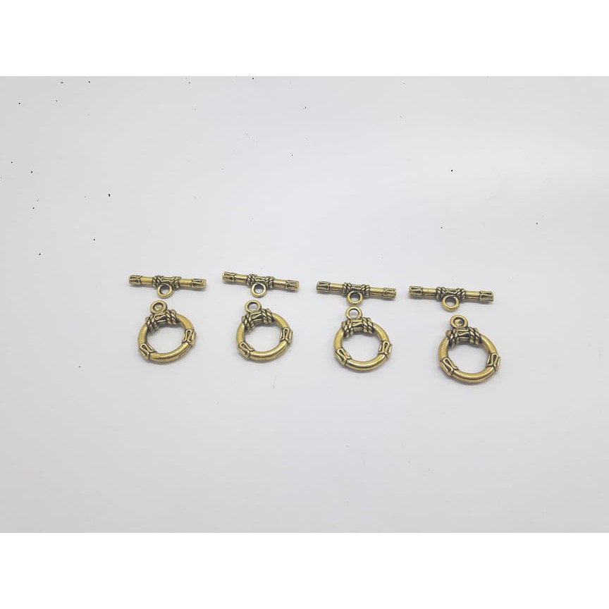 Pengait Gelang 1-0 isi 4 Emas- Kait Gelang Bulat Motif -Penghubung