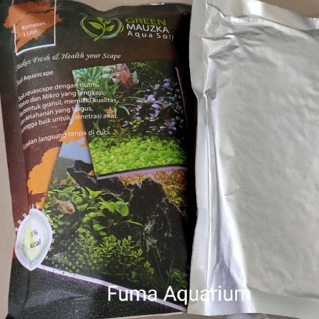 Soil Green Mauzka Media Tanam Aquascape Kemasan 1 Liter 100% Natural