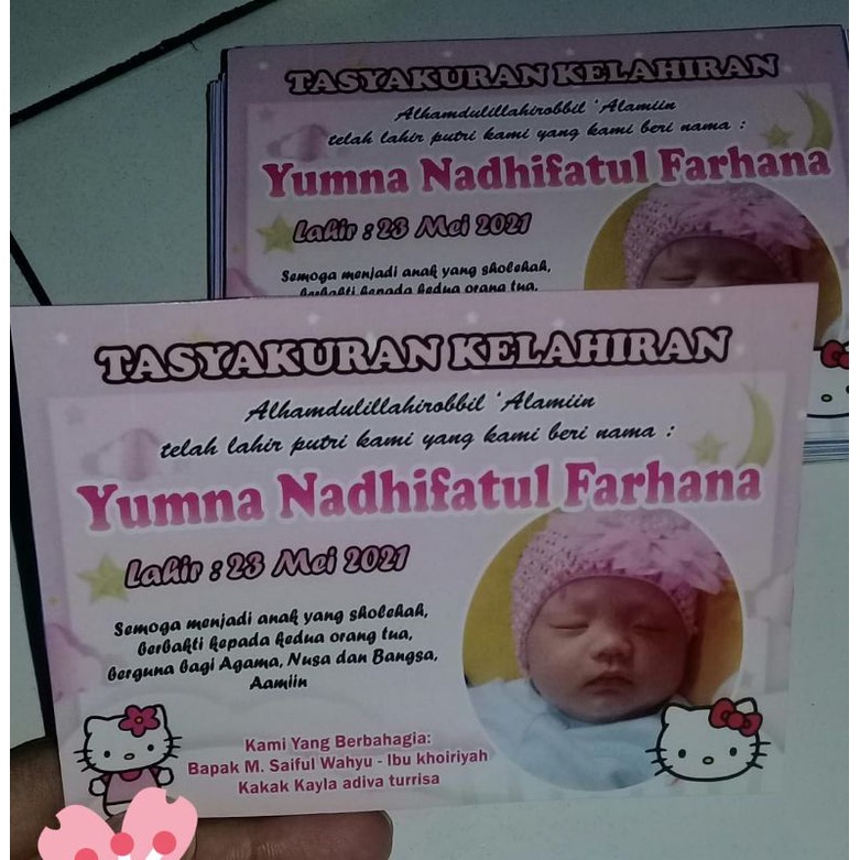 

Stiker Tasyakuran Aqiqoh / Stiker kelahiran /Cukuran bahan stiker cromo