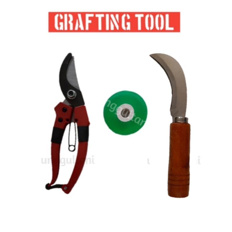 Paket Grafting tool gunting pisau dan tape okulasi