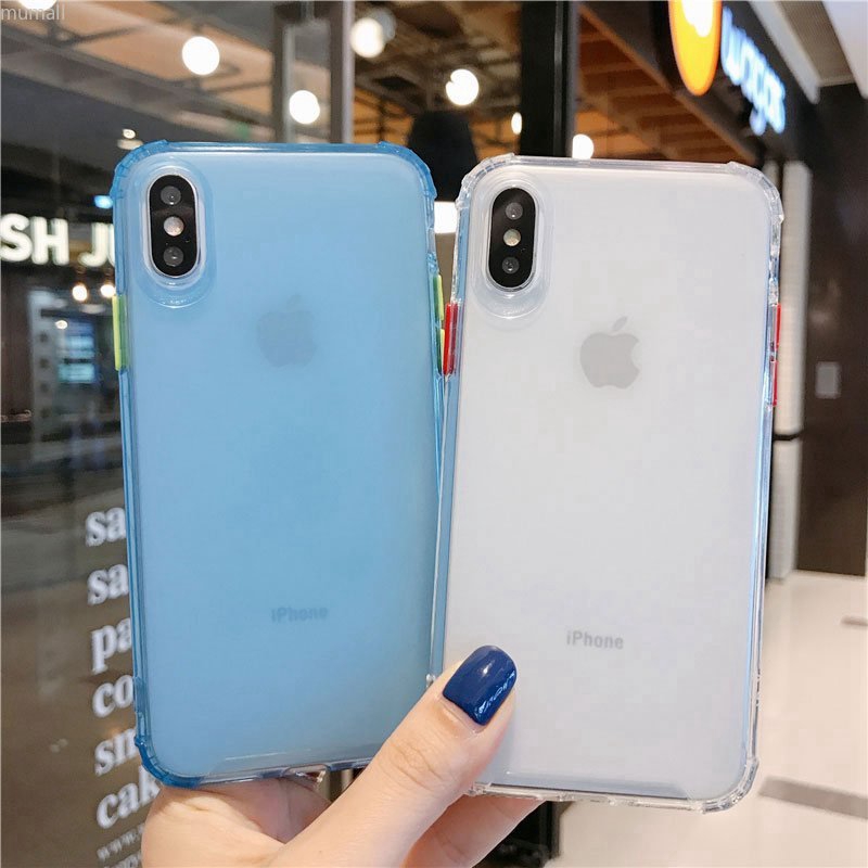 Soft Case Bahan Silikon Warna Biru Dan Putih Untuk Iphone 6 6s 7 8 Plus X Xs Xr 11 Pro Max Shopee Indonesia