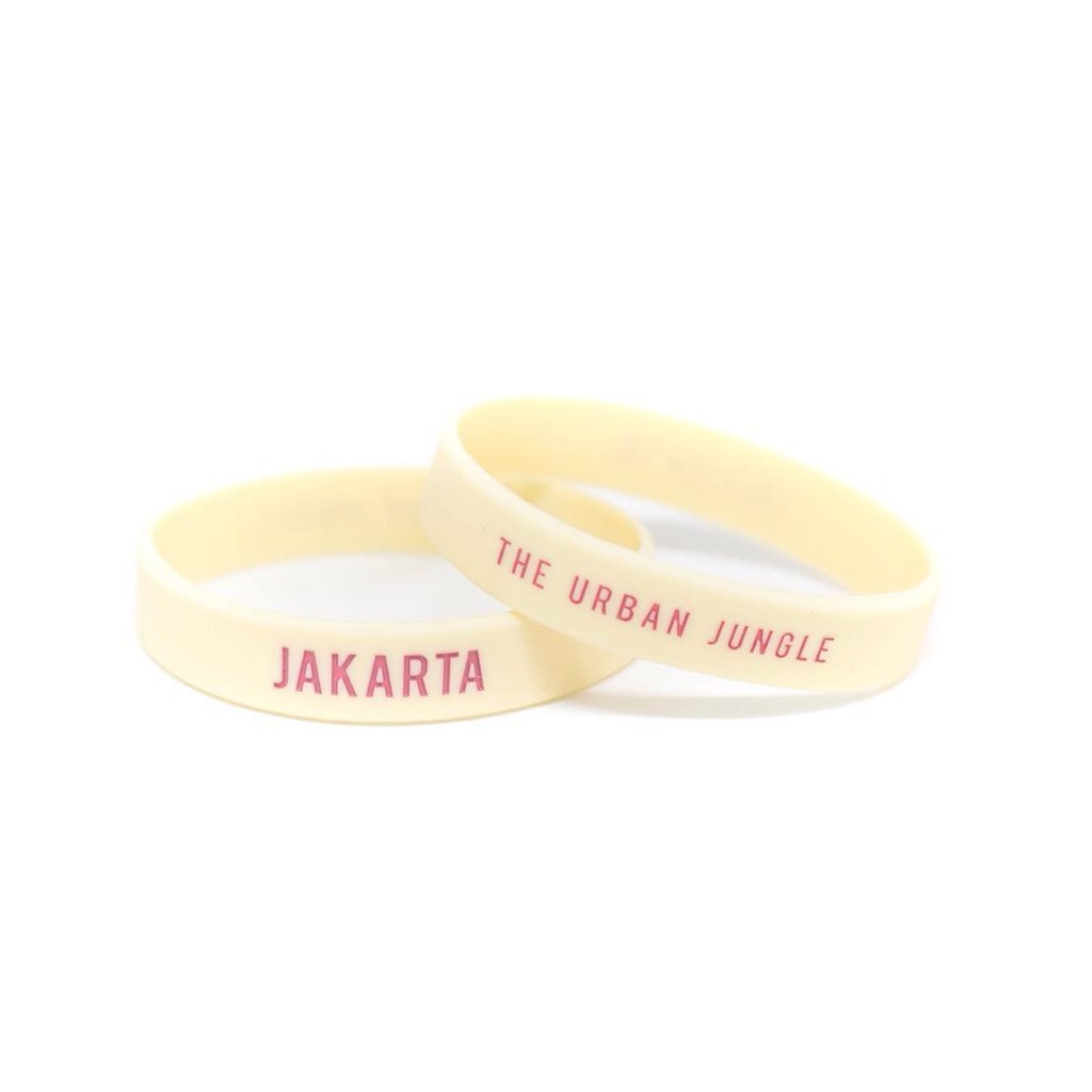 JAKARTA - CREAM | Gelang Karet Silicone | Gelang Fashion | Wristband | Bracelet