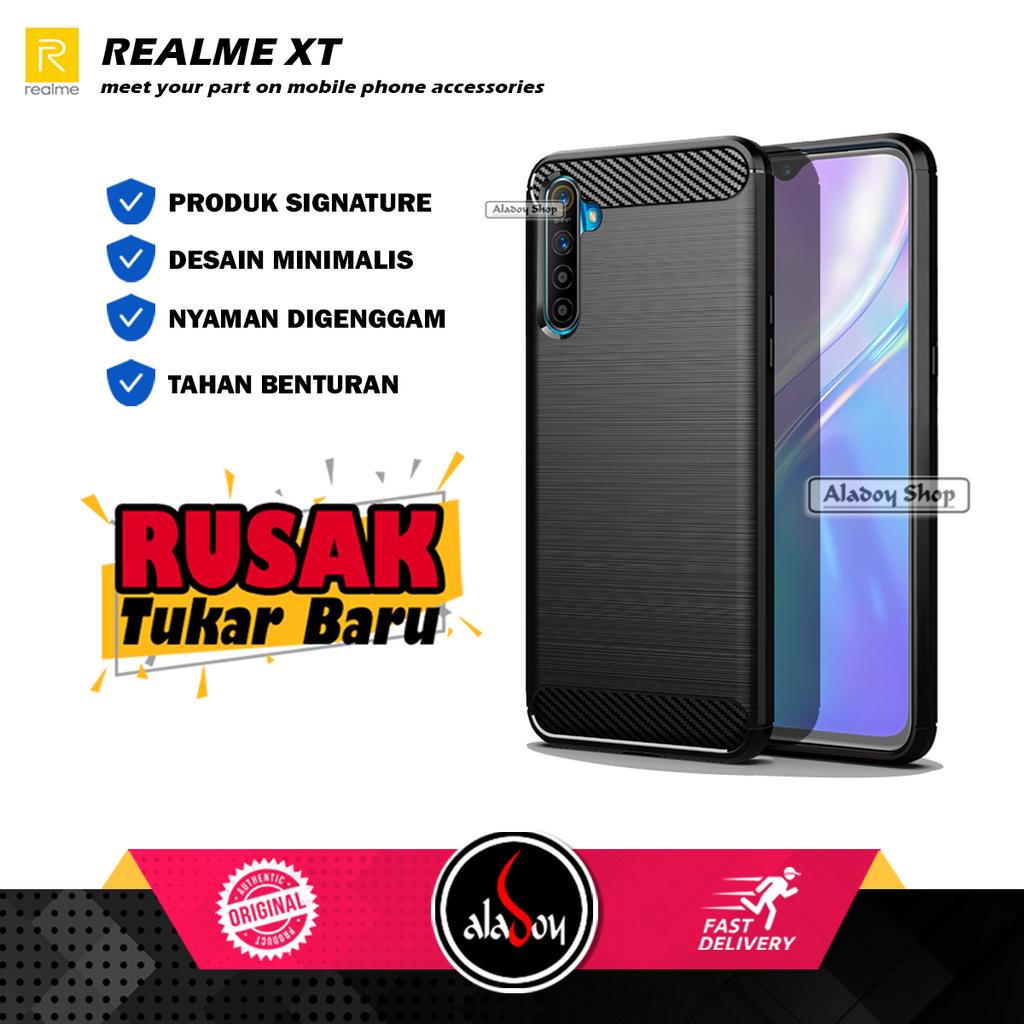 Case Realme XT Ultra Slim Ipaky Carbon Premium Softcase Casing