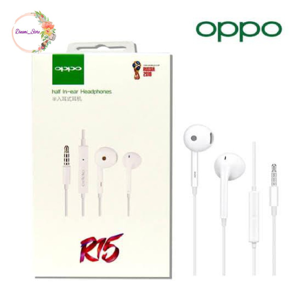 Headset Headsfree earphone OPPO R15 Original 100% DST1935