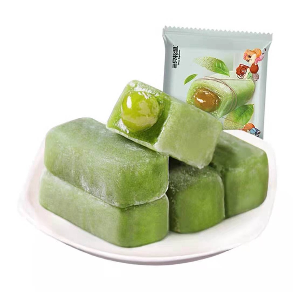 

MOCHI MATCHA/GREENTEA MAKANAN RINGAN SNACK IMPOR THREE SQUIRREL MAKANAN SEHAT