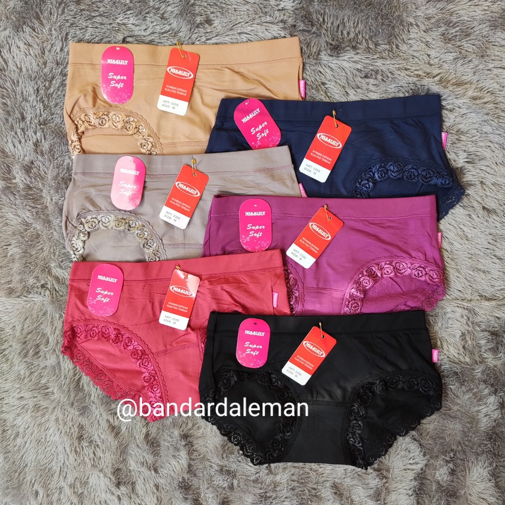 COD CD Wanita Misslily / Celana Dalam Wanita Misslily 3388 Renda Original Premium Quality Size M L X